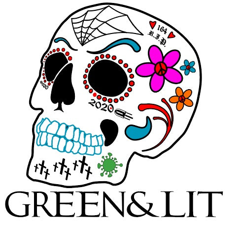 Design by Green & Lit for 2020 Candy Skull Short-Sleeve T-Shirt for Men/Women