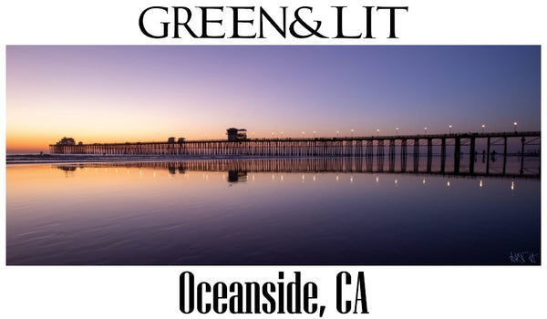 Design by Green & Lit for Oceanside Pier Short-Sleeve T-Shirt for Men/Women