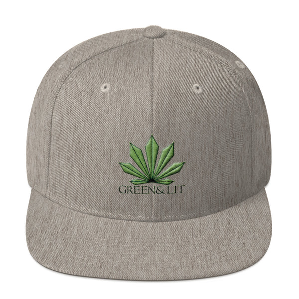 Green & Lit Snapback Hat