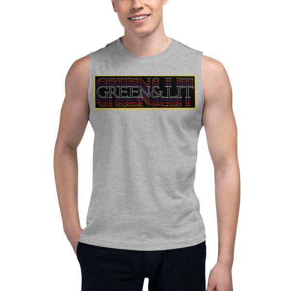 Green & Lit Retro 2 Tank Top for Men/Women 