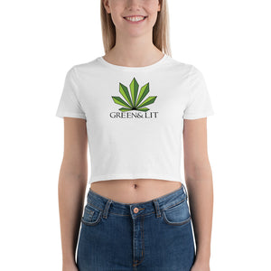 Green & Lit Women’s Crop Top Shirt