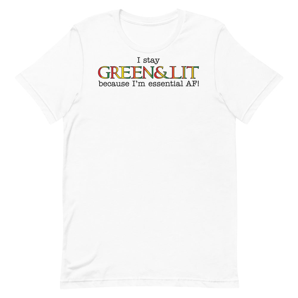 Green & Lit "Essential AF" Short-Sleeve T-Shirt for Men/Women