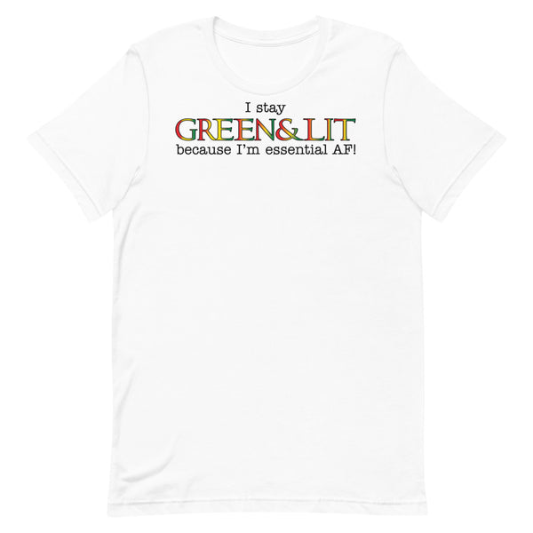 Green & Lit "Essential AF" Short-Sleeve T-Shirt for Men/Women