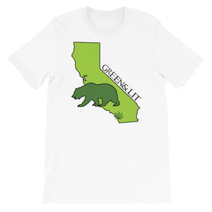 Green & Lit Cali Bear T-Shirt for Men/Women