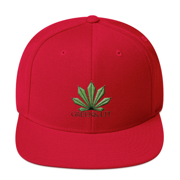 Green & Lit Snapback Hat