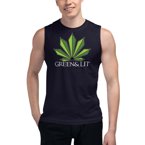 Green & Lit Men's Muscle Shirt