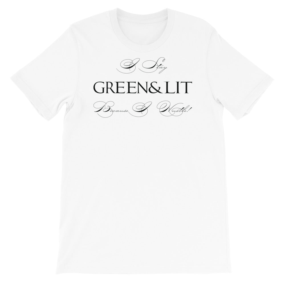 Green & Lit I Hustle Short-Sleeve T-Shirt for Men/Women