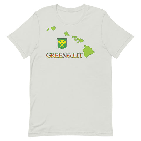 Green & Lit Hawaii Kanaka Maoli T-Shirt for Men/Women