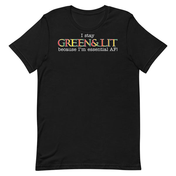 Green & Lit "Essential AF" Short-Sleeve T-Shirt for Men/Women