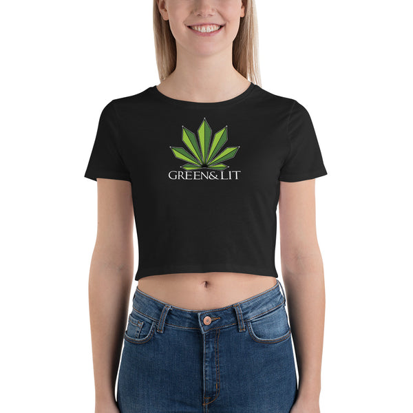 Green & Lit Women’s Crop Top Shirt