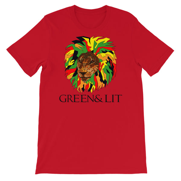 Green & Lit Short-Sleeve Lion T-Shirt for Men/Women