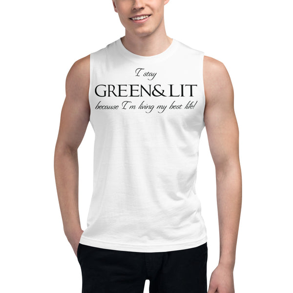 Green & Lit "Living My Best Life!" Tank Top for Men/Women