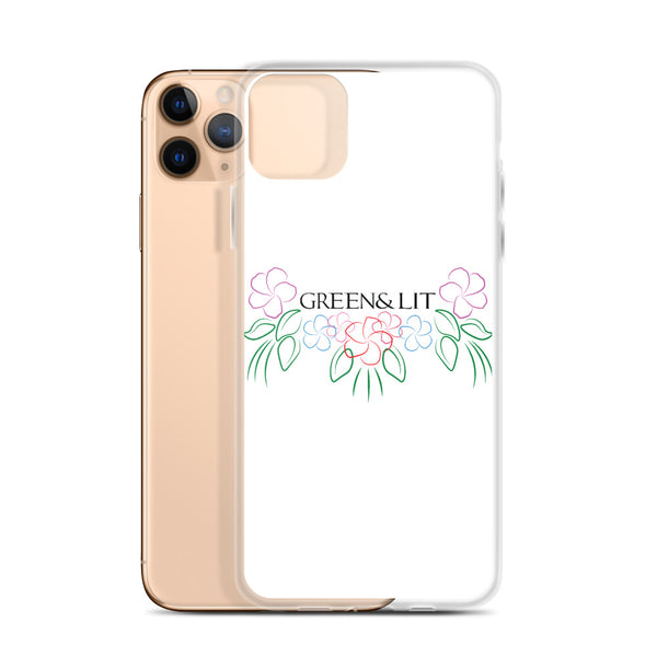 Green & Lit Plumeria iPhone Case