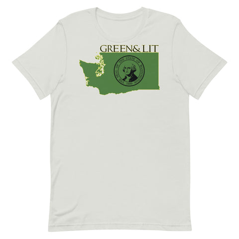 Green & Lit Washington State T-Shirt for Men/Women