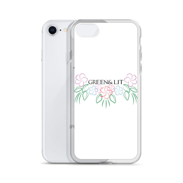 Green & Lit Plumeria iPhone Case