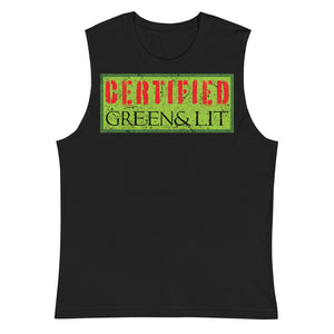 CERTIFIED Green & Lit Muscle Shirt for Men/Women