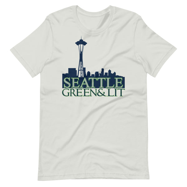 Silver, Green & Lit, Seattle Short-Sleeve T-Shirt for Men/Women