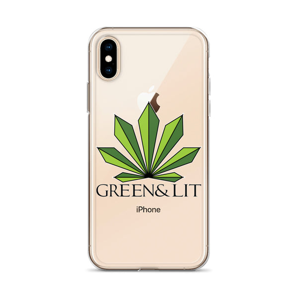 Green & Lit Clear iPhone Case