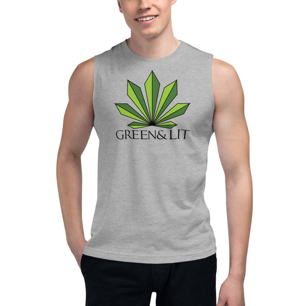 Green & Lit Men's Muscle Shirt