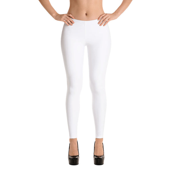 Green & Lit White Leggings for Women 