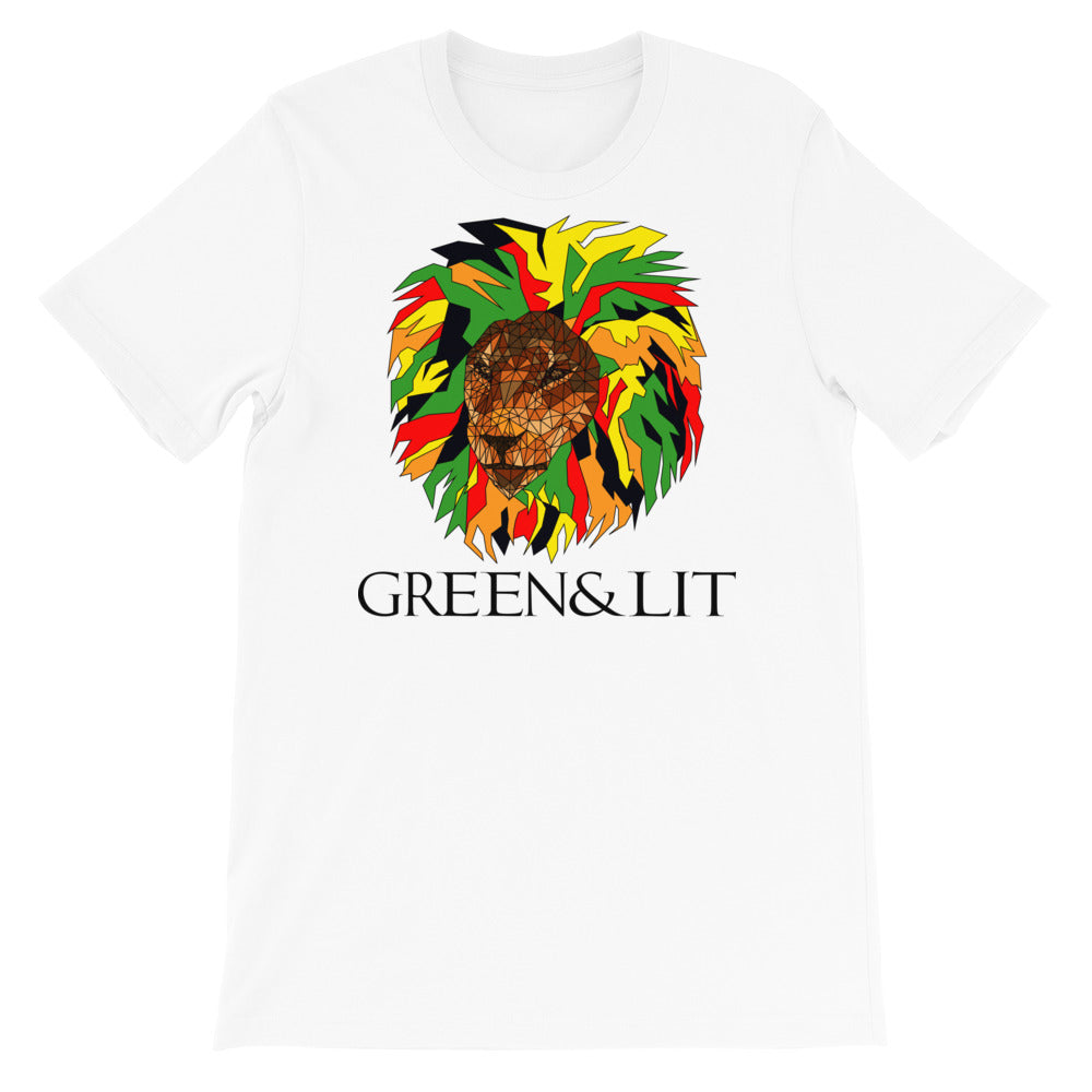 Green & Lit Short-Sleeve Lion T-Shirt for Men/Women