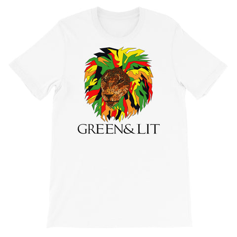 Green & Lit Short-Sleeve Lion T-Shirt for Men/Women