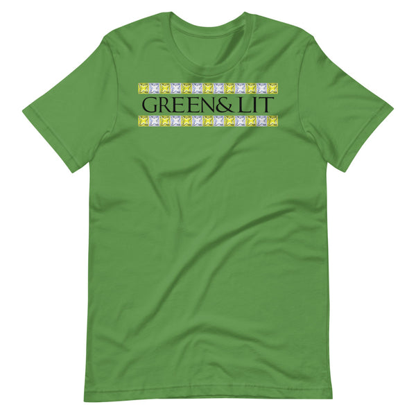 Leaf Green, Green & Lit, Canary Yellow Diamonds T-Shirt for Men/Women