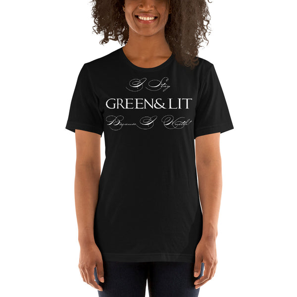 Green & Lit I Hustle Short-Sleeve T-Shirt for Men/Women