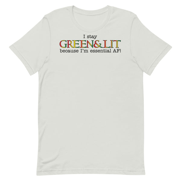 Green & Lit "Essential AF" Short-Sleeve T-Shirt for Men/Women