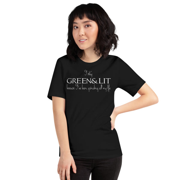 Green & Lit Grinding All My Life Short-Sleeve T-Shirt for Men/Women