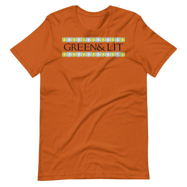 Autumn Orange, Green & Lit, Canary Yellow Diamonds T-Shirt for Men/Women