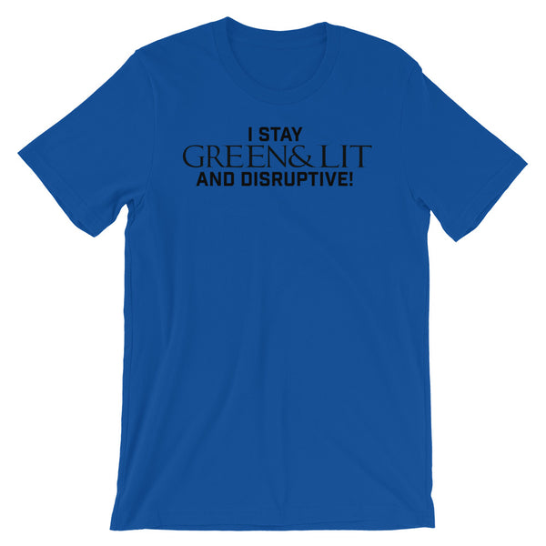 Green & Lit "Disruptive" Short-Sleeve T-Shirt for Men/Women