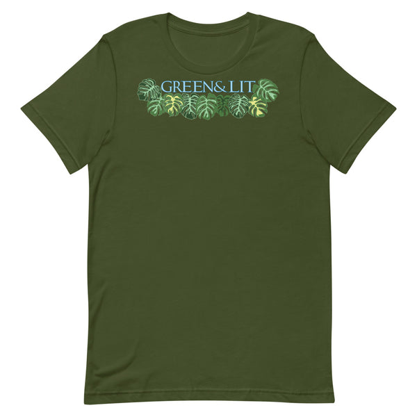 Green & Lit Monstera Short-Sleeve T-Shirt for Men/Women