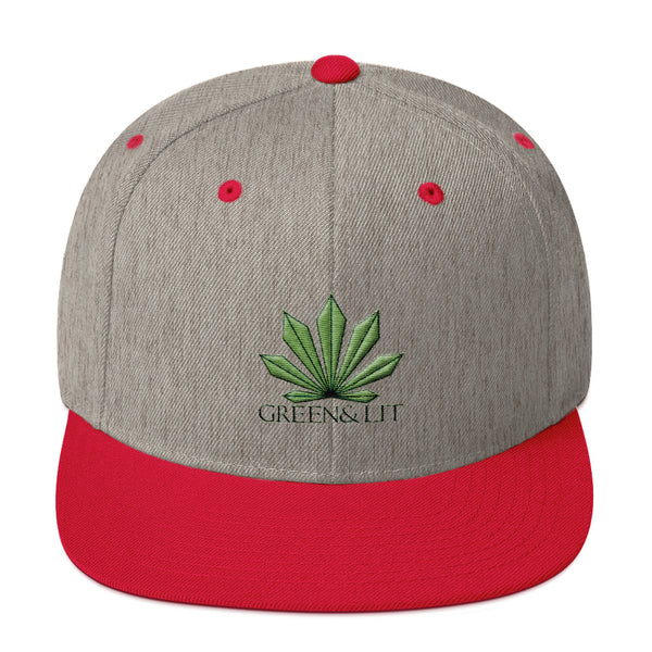 Green & Lit Snapback Hat