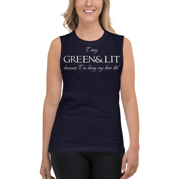 Green & Lit "Living My Best Life!" Tank Top for Men/Women