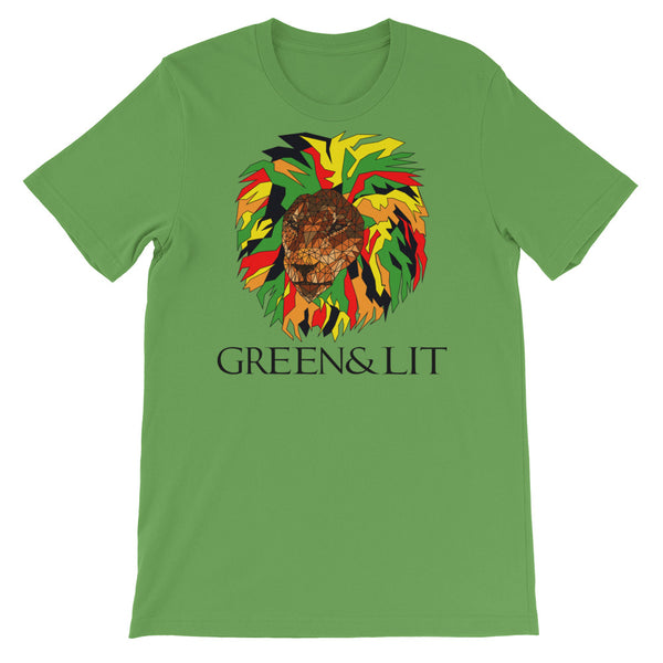 Green & Lit Short-Sleeve Lion T-Shirt for Men/Women