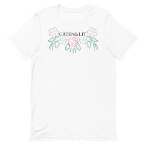 White Green & Lit Plumeria Short-Sleeve T-Shirt for Men/Women 