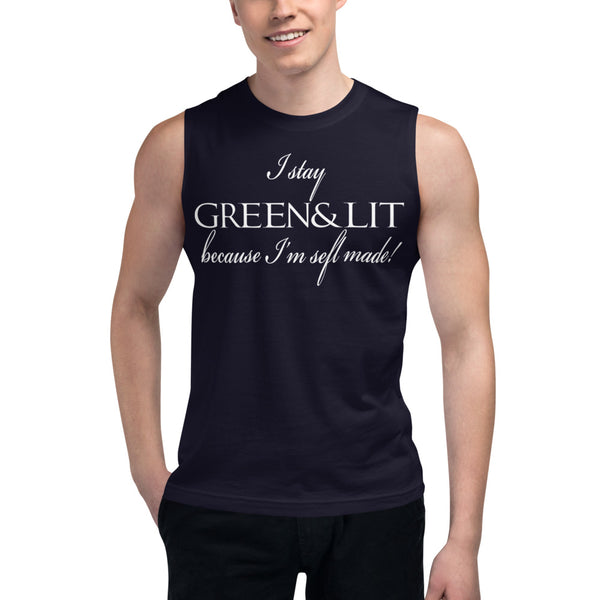 Green & Lit Self Made Tank Top for Men/Women