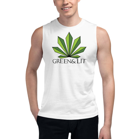 Green & Lit Men's Muscle Shirt