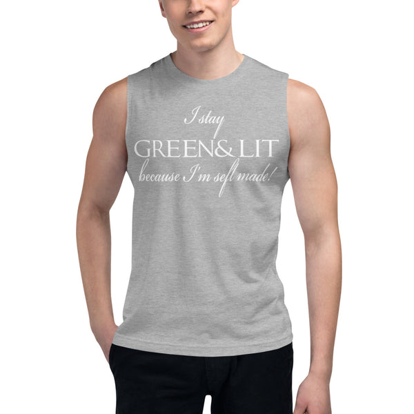 Green & Lit Self Made Tank Top for Men/Women