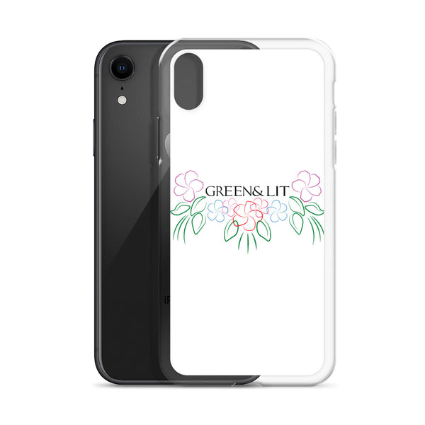 Green & Lit Plumeria iPhone Case