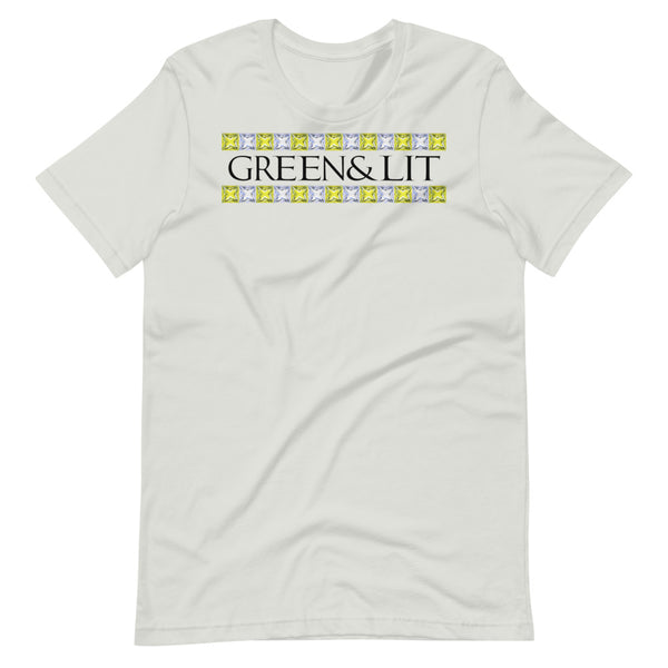 Silver, Green & Lit, Canary Yellow Diamonds T-Shirt for Men/Women