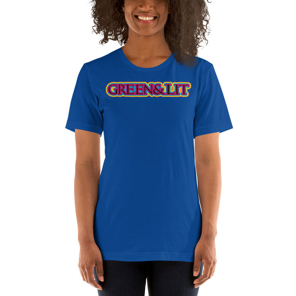 Green & Lit 80s Retro T-Shirt for Men/Women 