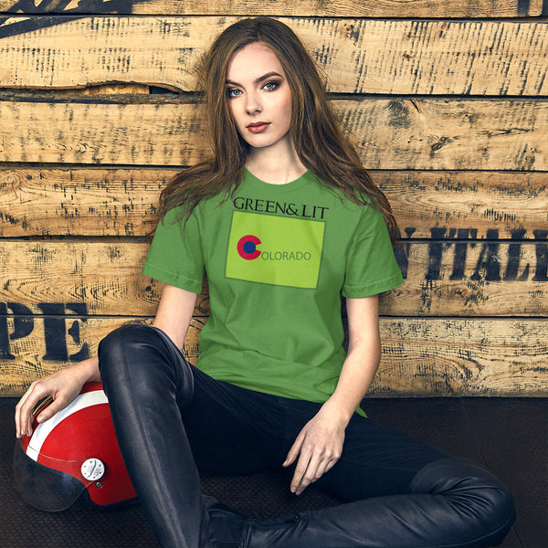 Green & Lit Colorado State T-Shirt for Men/Women