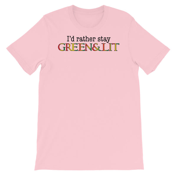 Rasta "I'd Rather Stay Green & Lit" T-Shirt for Men/Women