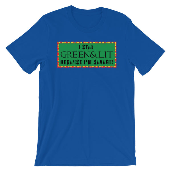 Green & Lit "Savage" Short-Sleeve T-Shirt for Men/Women