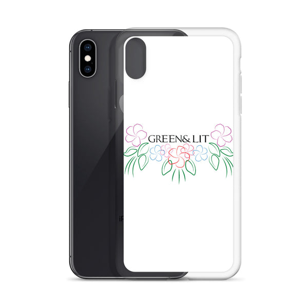 Green & Lit Plumeria iPhone Case