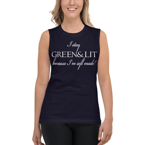 Green & Lit Self Made Tank Top for Men/Women