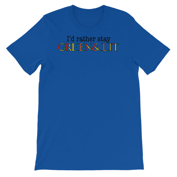 Rasta "I'd Rather Stay Green & Lit" T-Shirt for Men/Women