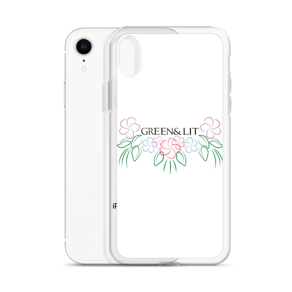 Green & Lit Plumeria iPhone Case